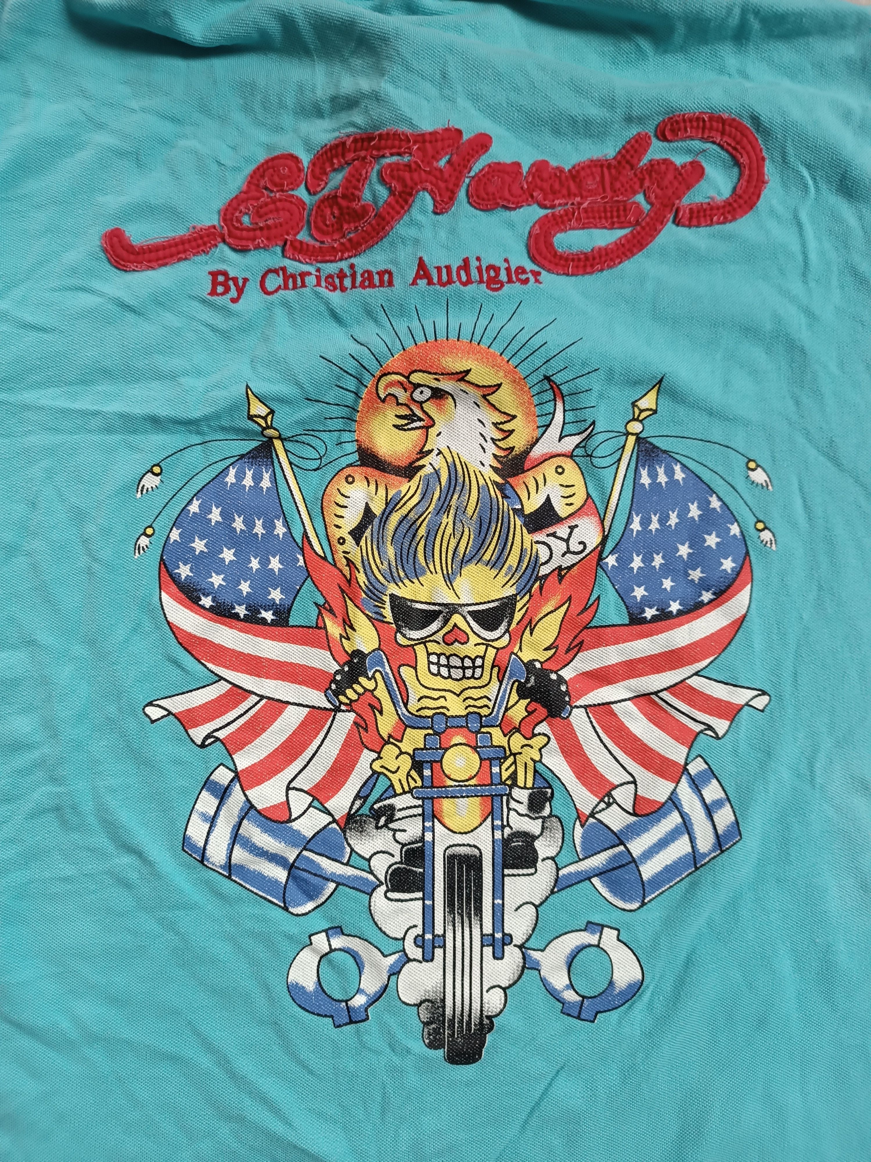 Ed Hardy Vitnage y2k style ed hardy polo tee blue Size US L / EU 52-54 / 3 - 9 Thumbnail
