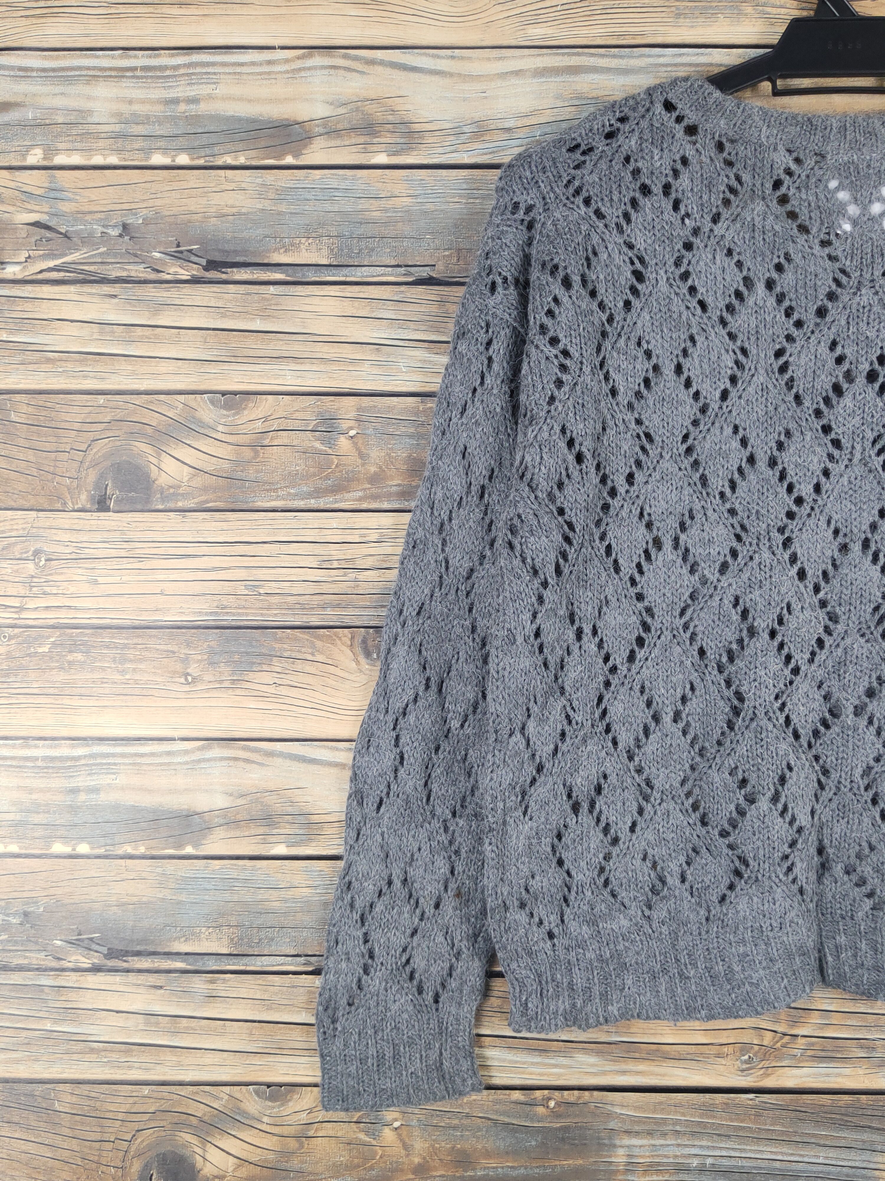 Vintage Archives Crochet MeshNet Knitwear Sweatshirts #W1277 Size US S / EU 44-46 / 1 - 8 Thumbnail