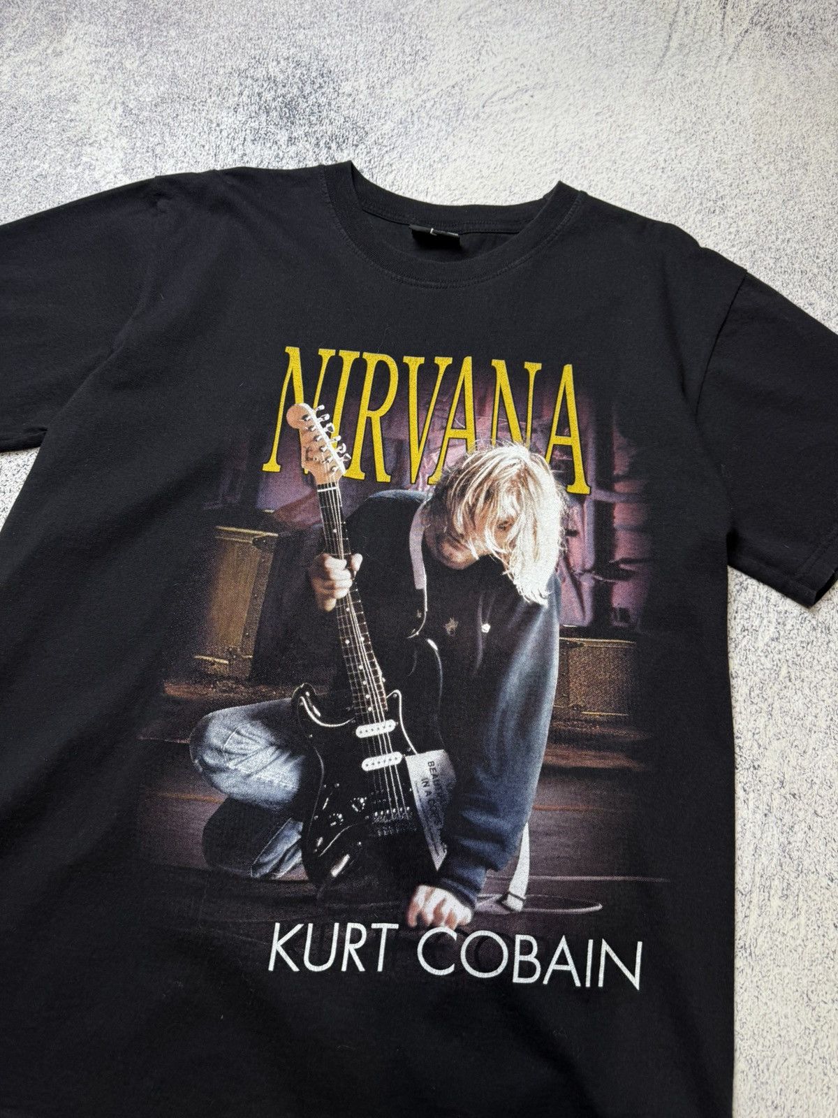 Nirvana Vintage Nirvana Kurt Cobain Black T Shirts Size US L / EU 52-54 / 3 - 8 Thumbnail