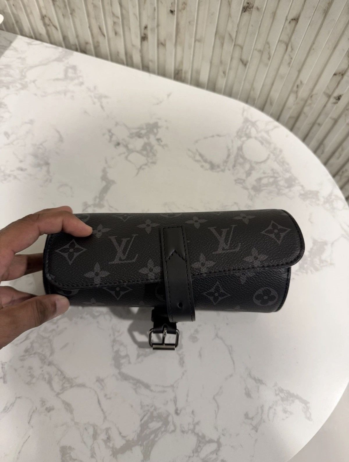 Louis Vuitton Louis Vuitton Monogram Eclipse 3 Watch Case M43385 Size ONE SIZE - 4 Thumbnail