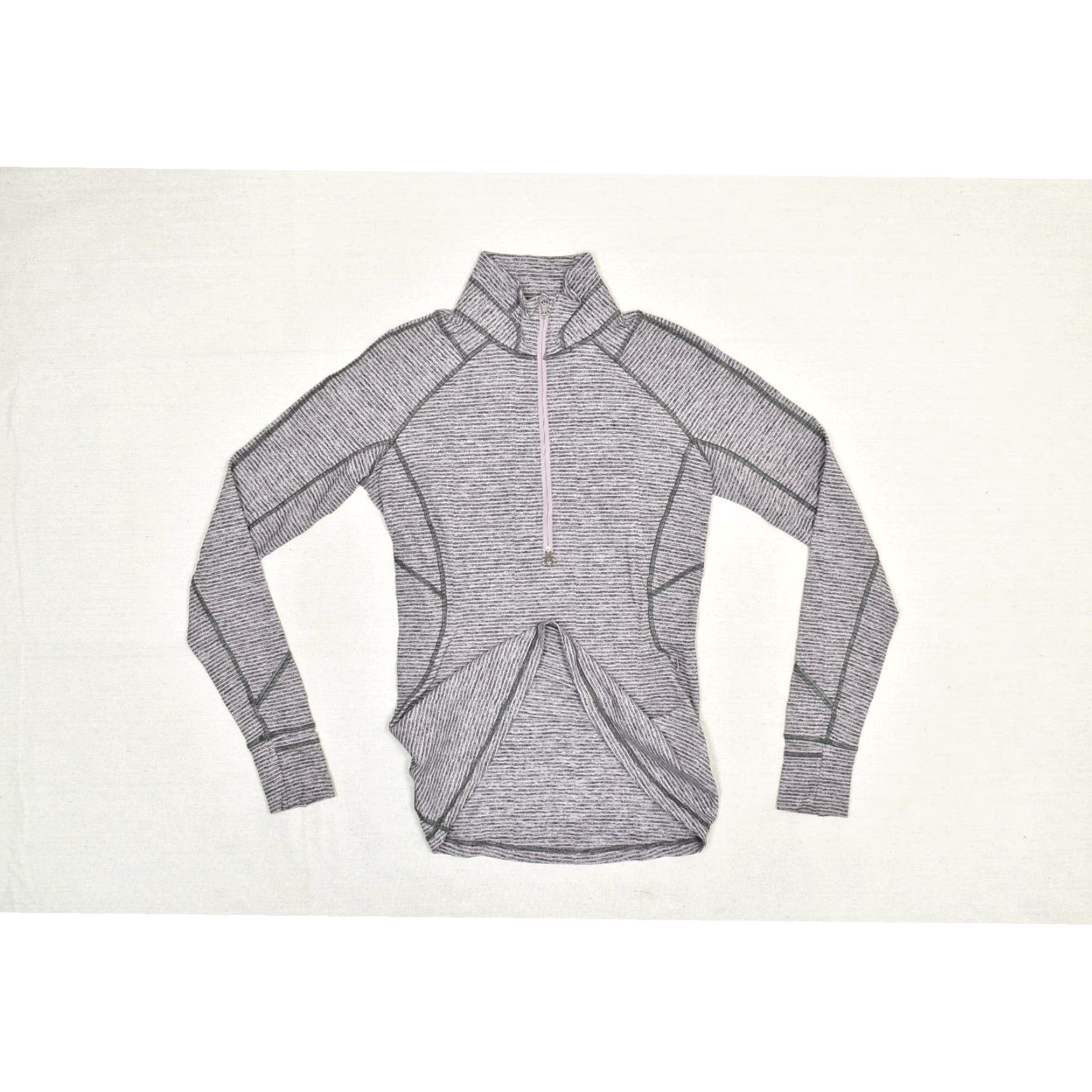 Lululemon Lululemon Jacket Women's Striped Gray & Purple Regular Size 8 - Zip - Polyester Outer Shell - Long Sleeve - Basic Jacket - Casual - Regular Size M / US 6-8 / IT 42-44 - 2 Thumbnail