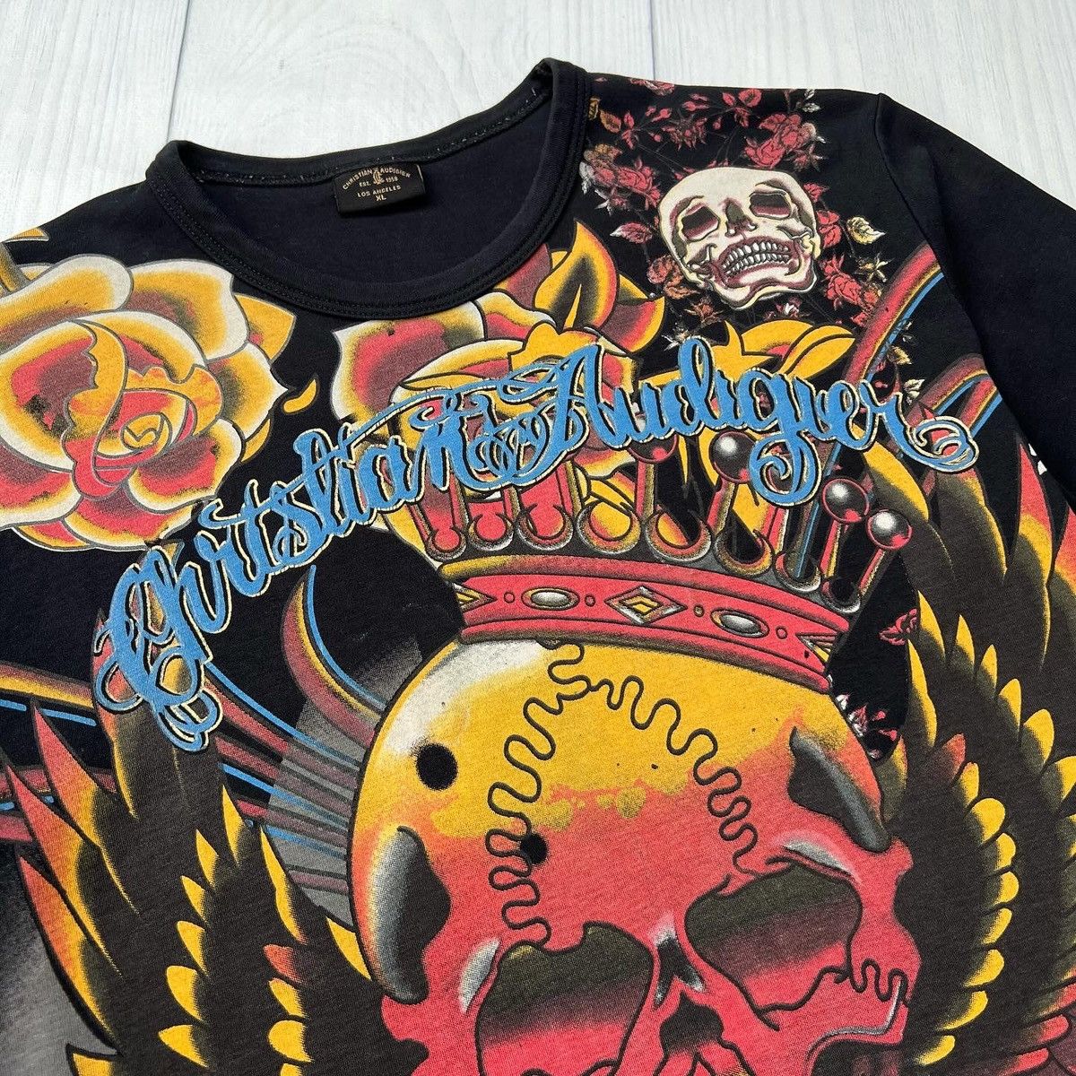 Christian Audigier Ed Hardy Christian Audigier t-shirt vintage Size US XL / EU 56 / 4 - 3 Thumbnail