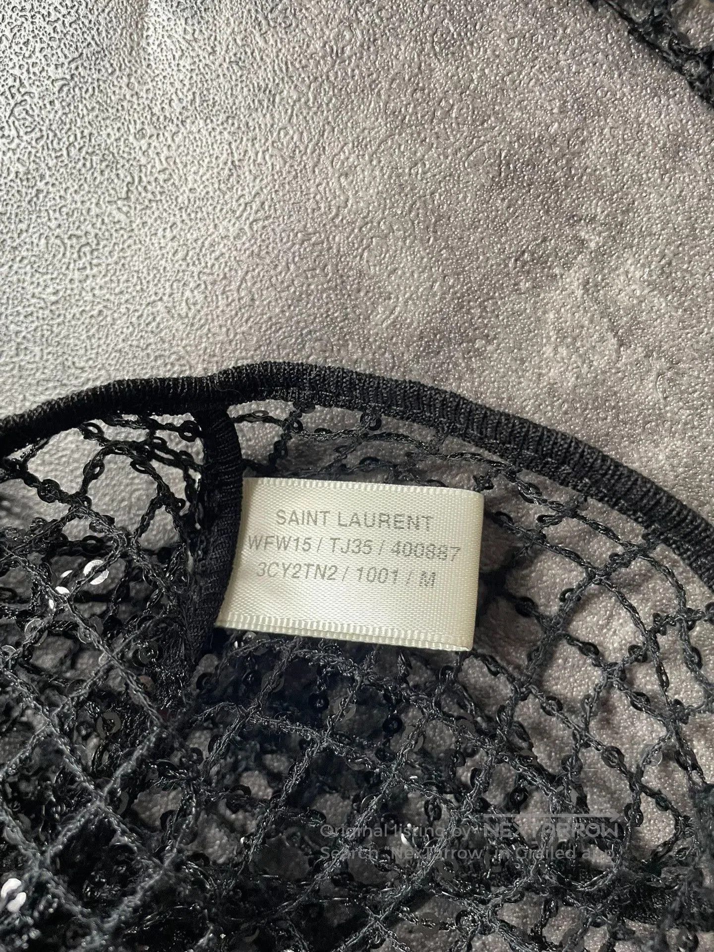 Saint Laurent Paris Saint Laurent Black Mesh Sequin Top. Size M / US 6-8 / IT 42-44 - 5 Thumbnail