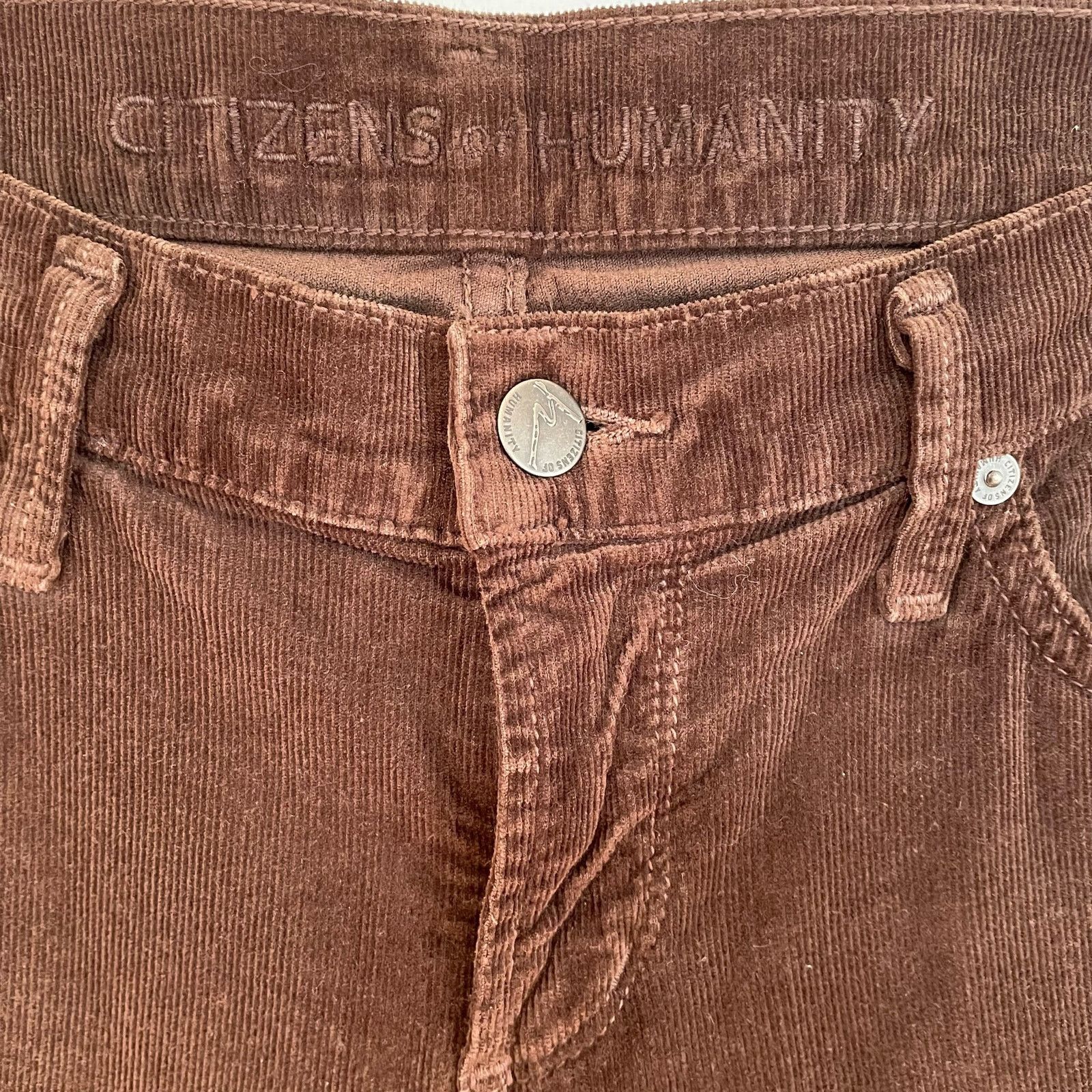 Citizens Of Humanity Citizens of Humanity Brown Corduroy Pant 28 Lowrise Straight Size 31" - 2 Thumbnail