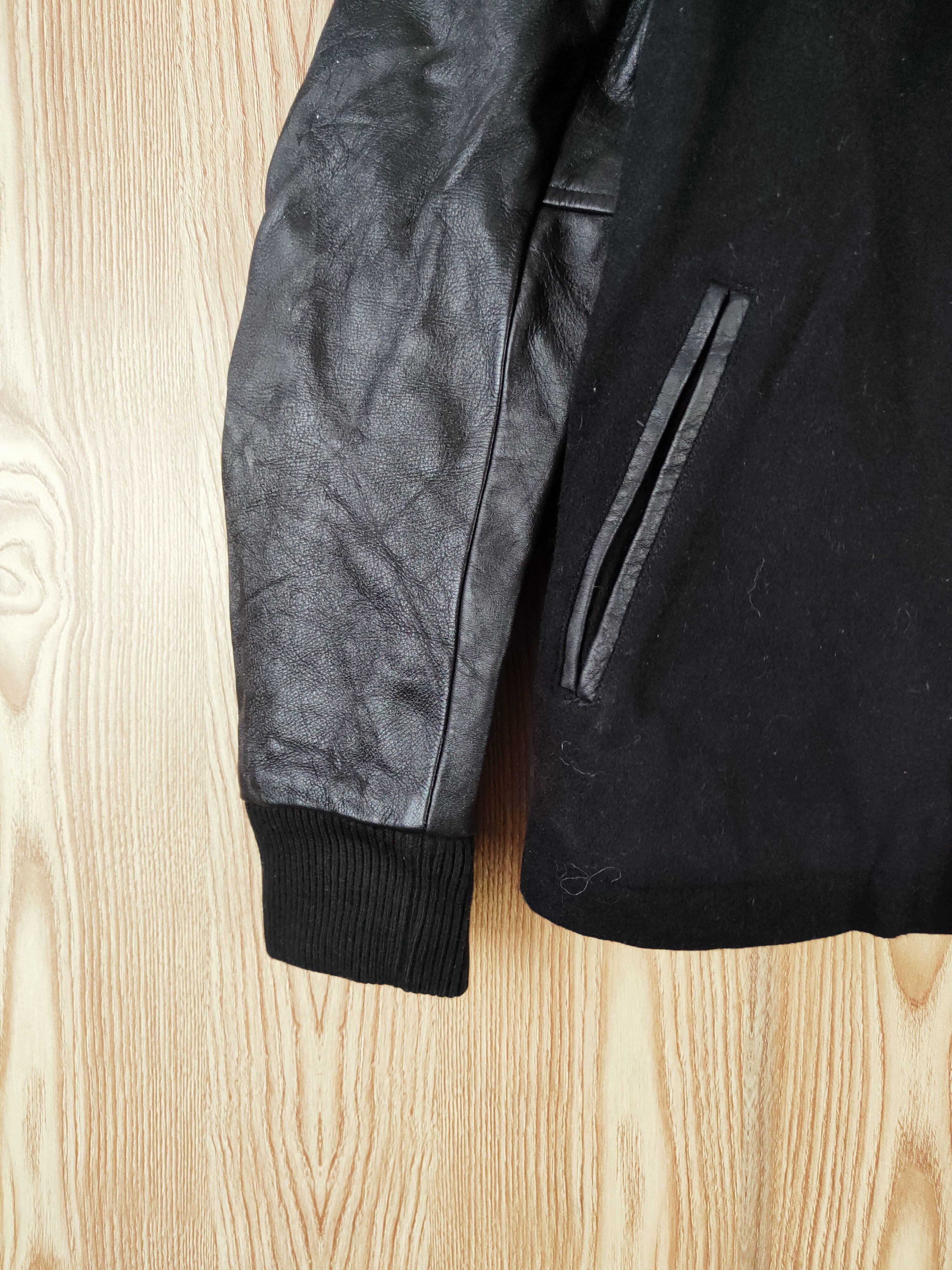 Nike DLL Nike Black Wool Leather varsity Jackets #W145 Size US M / EU 48-50 / 2 - 6 Thumbnail