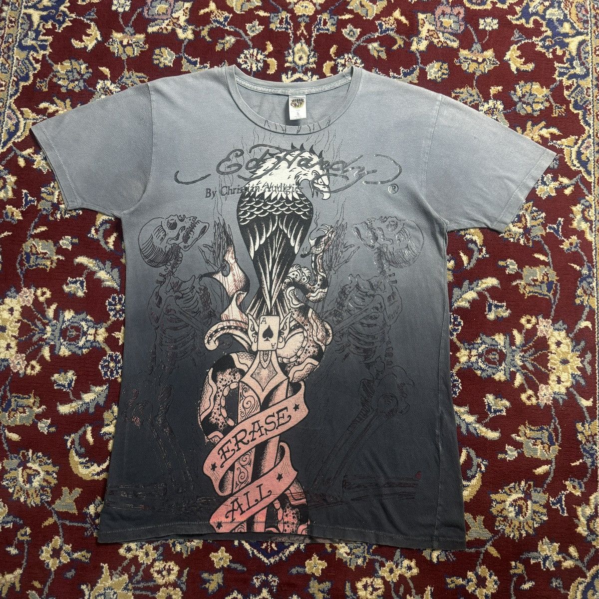 Ed Hardy Ed Hardy Christian Audigier Skeleton Eagle Snake Dagger y2k Size US M / EU 48-50 / 2 - 2 Thumbnail