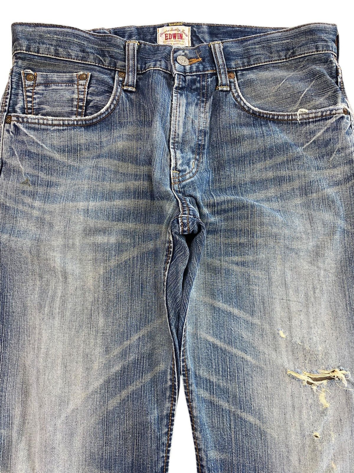 Edwin Edwin Vintage Mud Wash Whiskered Style Loose Jeans Size US 34 / EU 50 - 2 Thumbnail