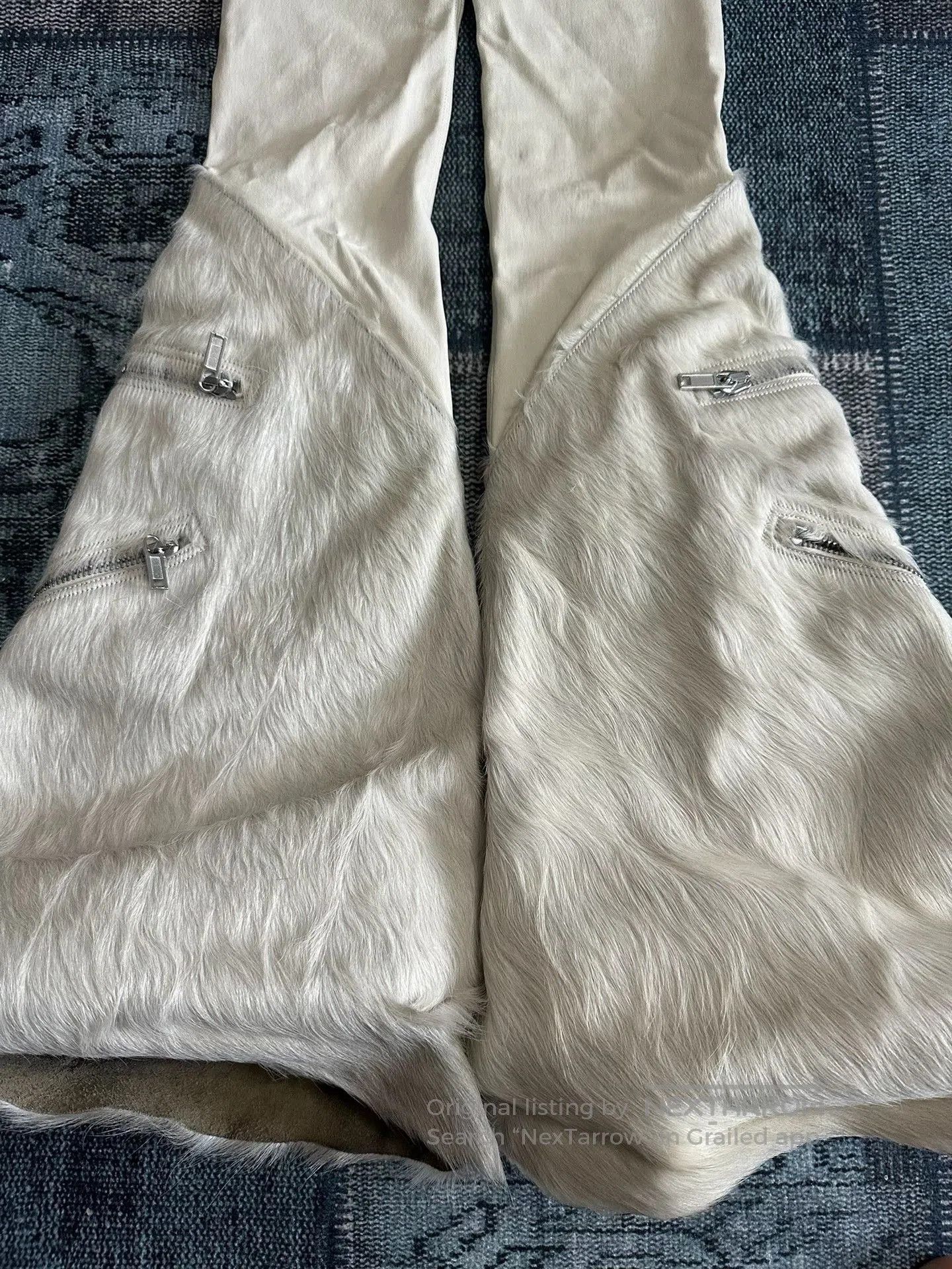 Rick Owens Rick Owens 25 FW Cargoflares White Horsehair. Size 36" / US 14 / IT 50 - 4 Thumbnail