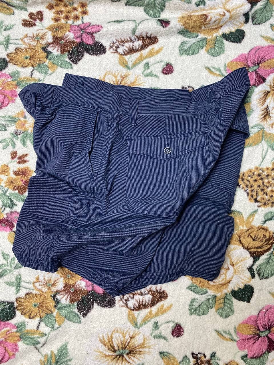 John Varvatos John Varvatos Shorts Pinstripe Linen Flat Front Designer Size US 36 / EU 52 - 19 Thumbnail