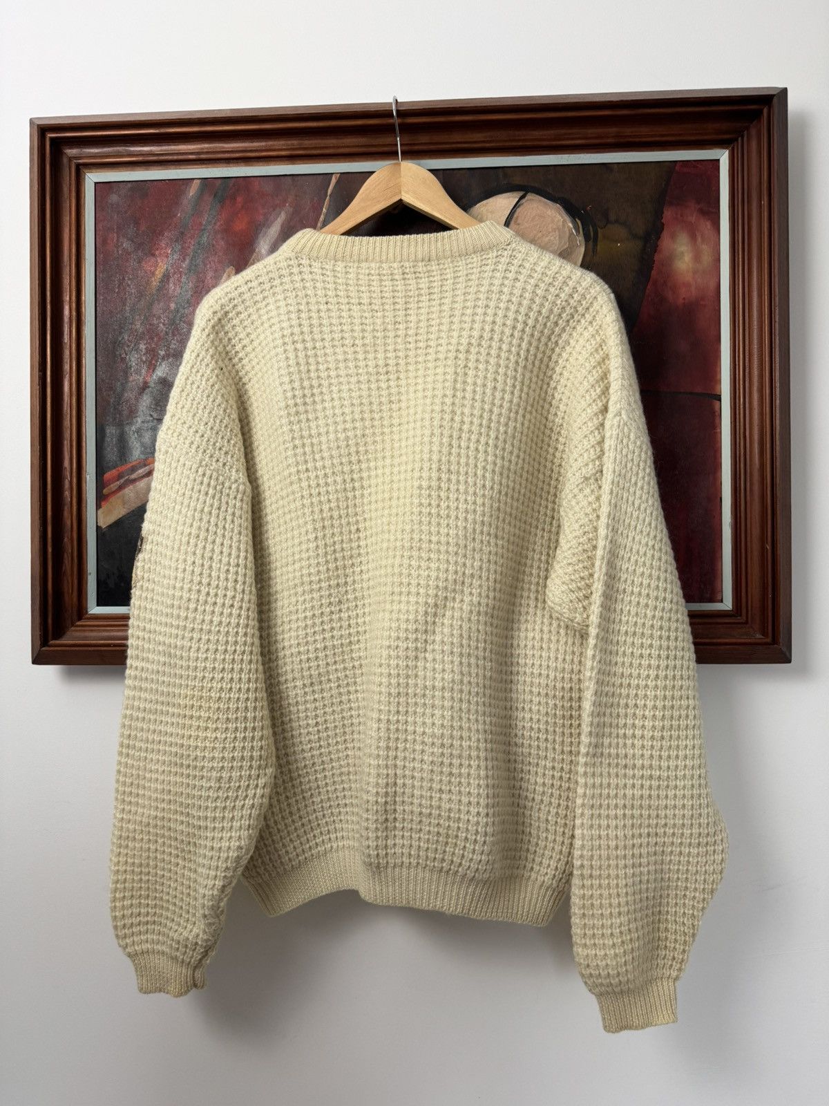 Levis 90s vintage knitwear sweater silver medal beige casual
