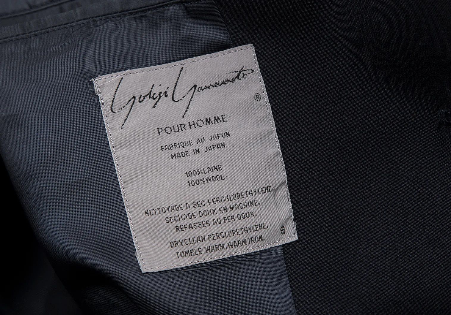 Yohji Yamamoto Yohji Yamamoto Wool Tailored Jacket Navy S Size US S / EU 44-46 / 1 - 17 Thumbnail