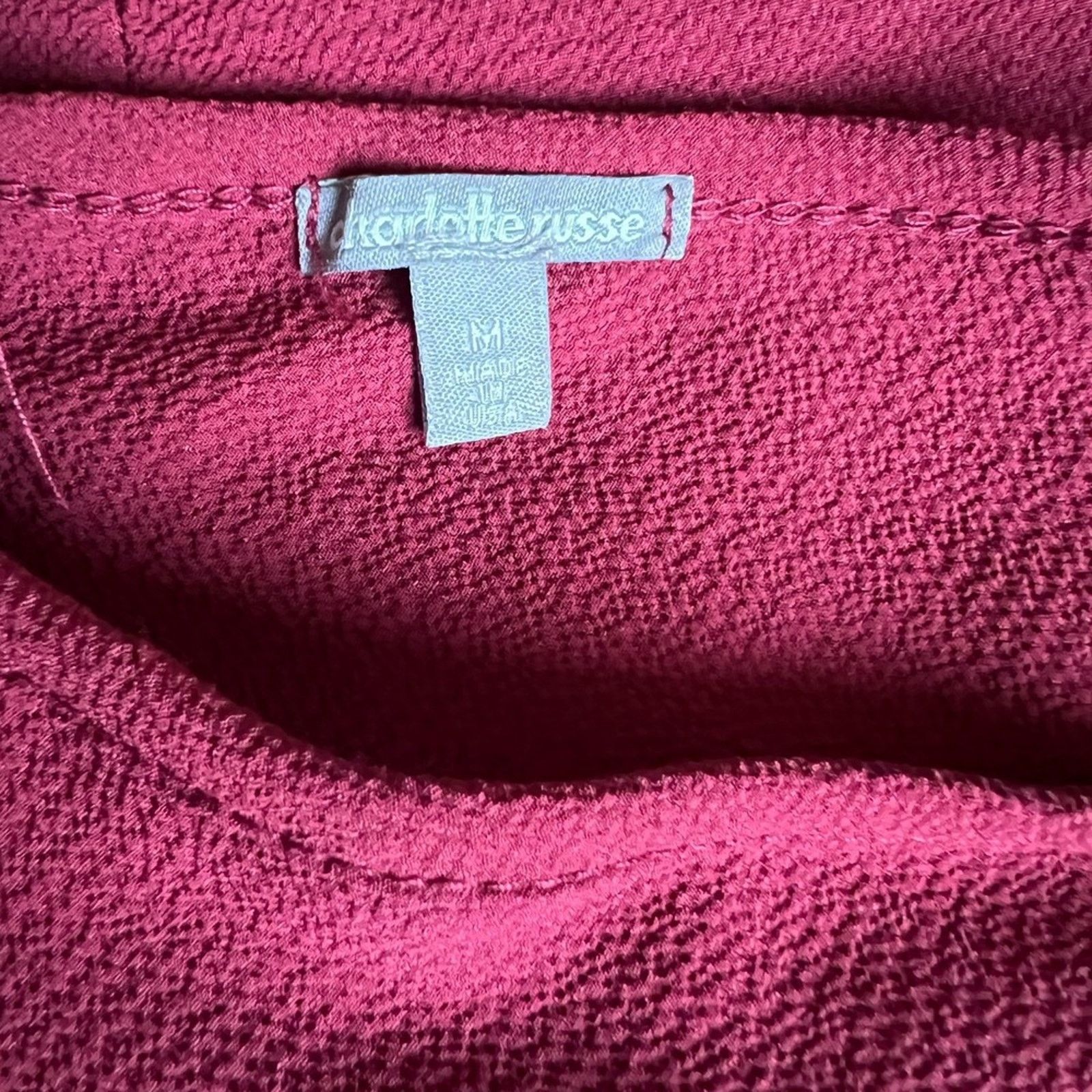 Other Charlotte Russe Burgandy Mock-Neck Cold-Shoulder Top, M Size M / US 6-8 / IT 42-44 - 5 Thumbnail