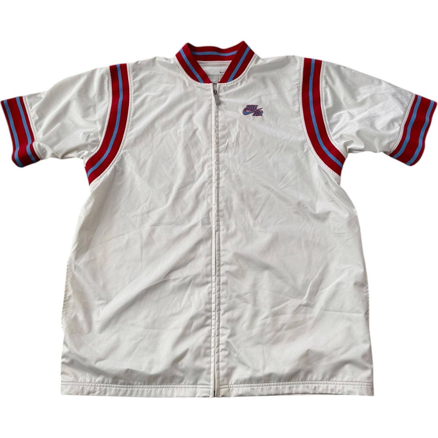 Nike VTG Nike Air Revolution short sleeve zip long jacket white Size US XL / EU 56 / 4 - 3 Thumbnail