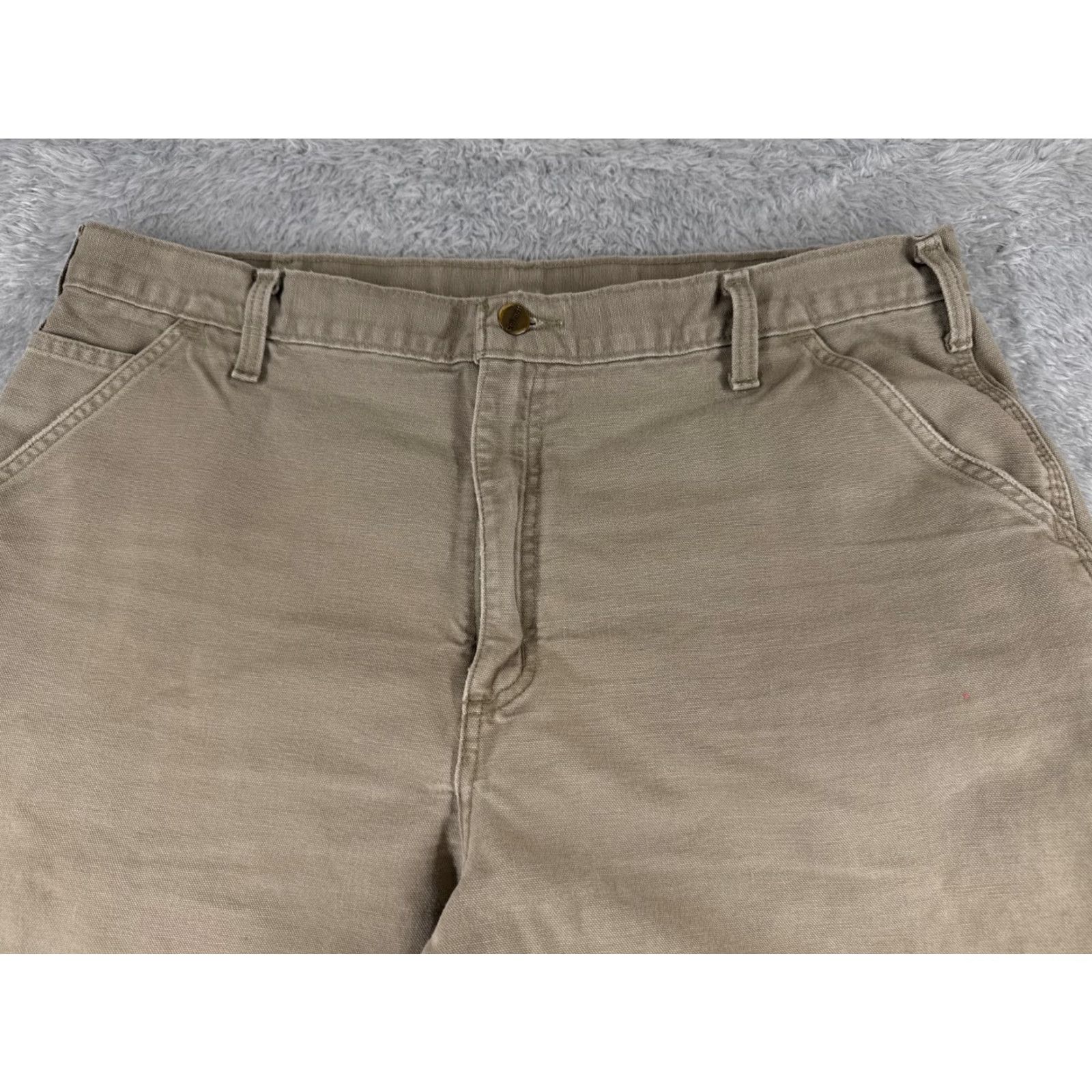 Carhartt Carhartt Jeans Adult 40 Beige Denim Carpenter Cargo Cotton READ 40x32 Size US 40 / EU 56 - 4 Thumbnail