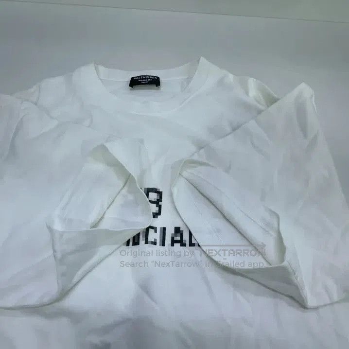 Balenciaga Balenciaga Logo Print White Short Sleeve T. Size US L / EU 52-54 / 3 - 7 Thumbnail