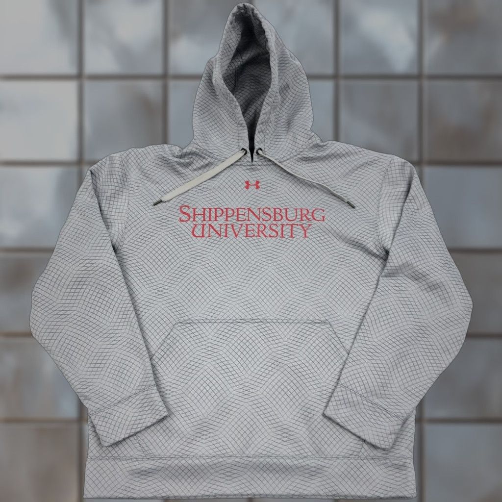 Under Armour Under Armour Hoodie Shirt Men L Gray Red Fleece Drawstring Logo Graphic Print College University Size US L / EU 52-54 / 3 - 1 Thumbnail