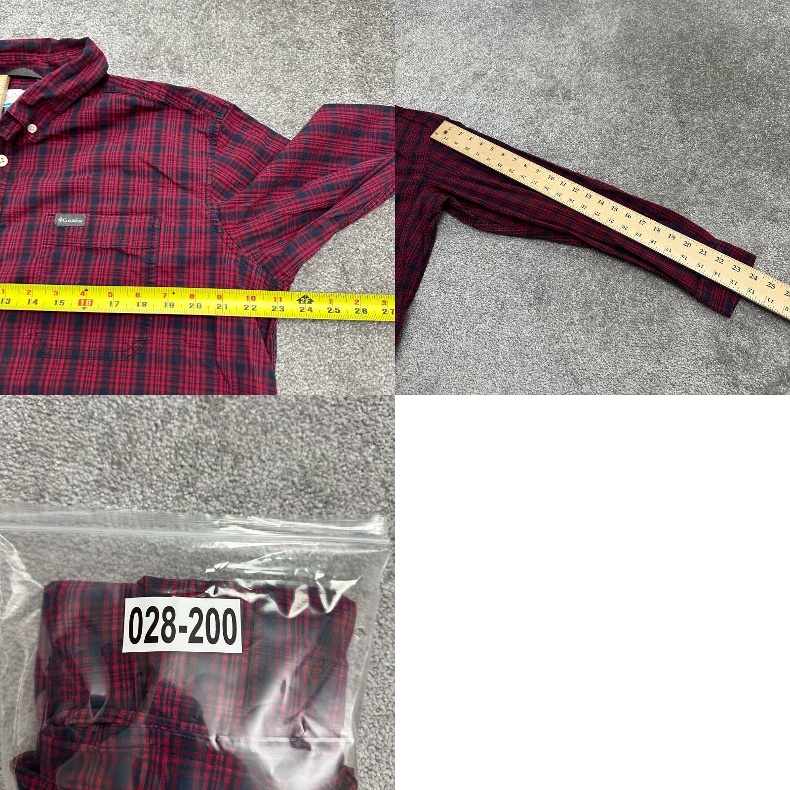 Vintage Columbia Shirt Mens XL Red Plaid Long Sleeve Button Down Casual Outdoor Cotton Spandex Regular Size US XL / EU 56 / 4 - 8 Thumbnail