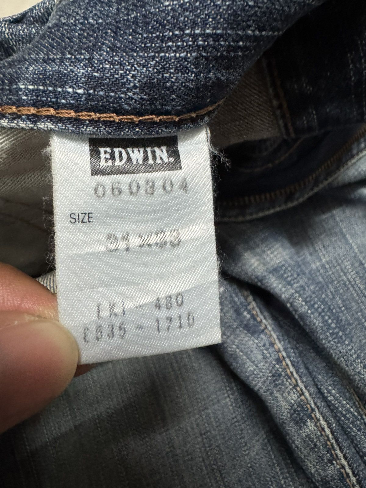 Edwin Vintage 2000s Edwin Fading Distressed Blue Jeans Size US 31 - 15 Thumbnail
