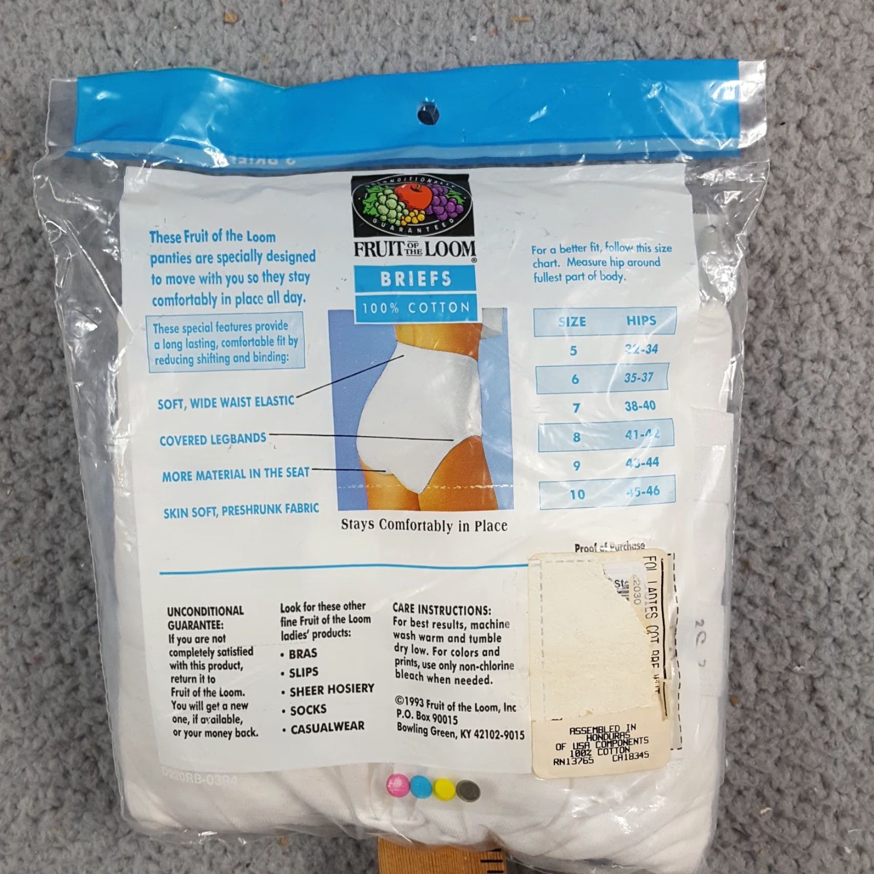 Fruit Of The Loom VINTAGE Fruit of the Loom 3 Pack Briefs Women's Size 9 Cotton White 90s Retro Underwear Panties Girls/ Womens? Size ONE SIZE - 5 Thumbnail