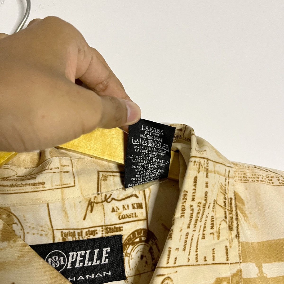Pelle Pelle Pelle Pelle Newspaper Print Button Up Shirt Vintage 90s Size US XL / EU 56 / 4 - 10 Thumbnail