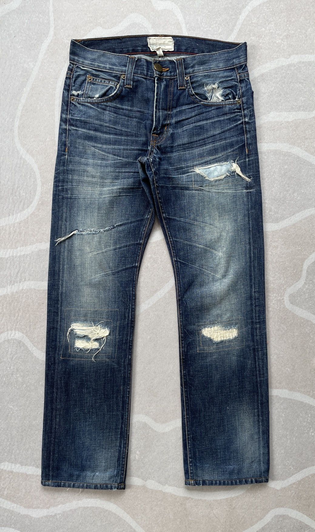 Current/Elliot × Elliott Current Elliott Slim Straight Jeans (P71) Size 30" / US 8 / IT 44 - 1 Thumbnail