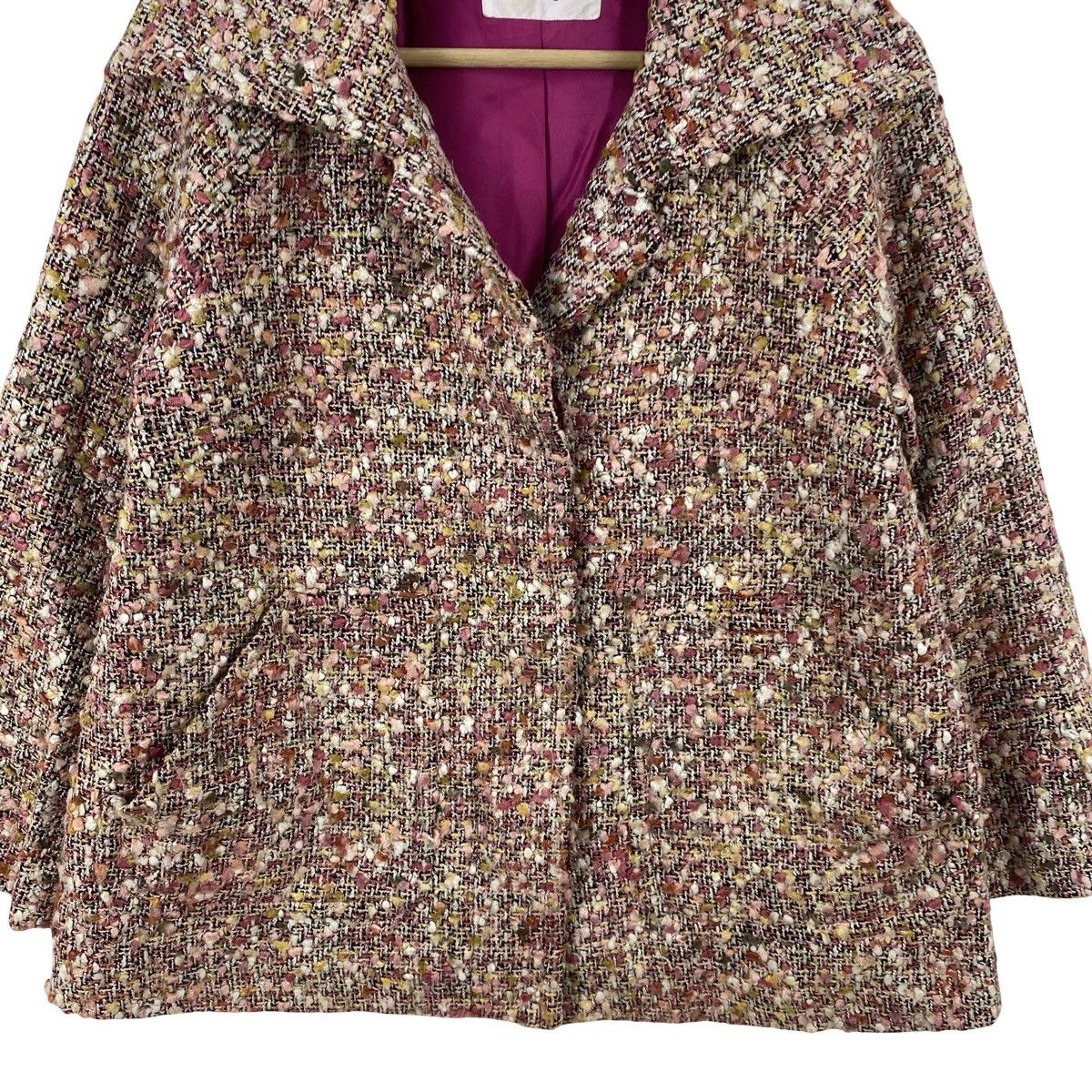 Courreges Vintage COURREGES TWEED Jacket Cropped Coat Paris Designer Size M / US 6-8 / IT 42-44 - 6 Thumbnail
