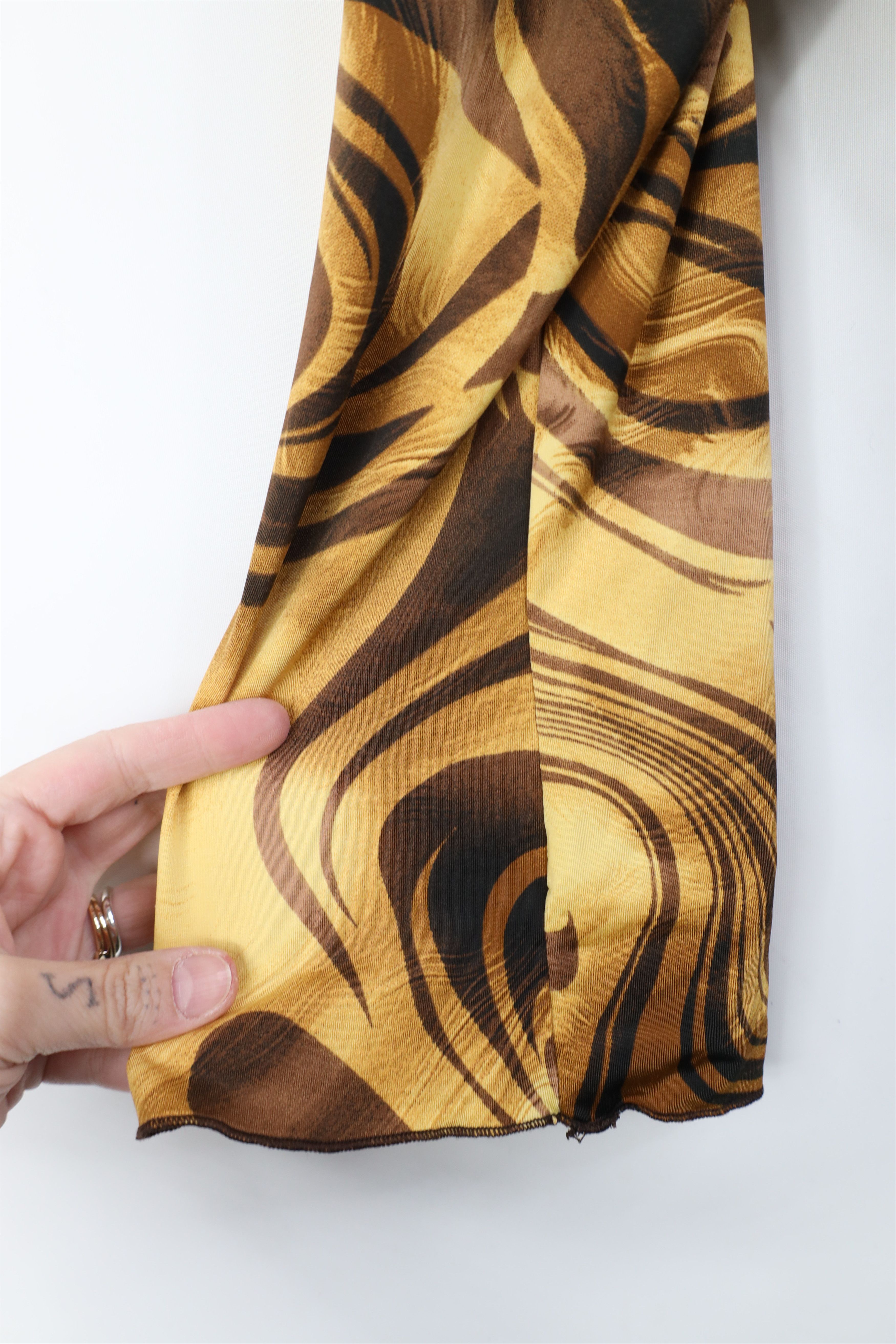Vintage Vintage 90s Y2K Babydoll Abstract Knit Blouse Shirt Top USA Size XXL / US 16-18 / IT 52-54 - 10 Thumbnail