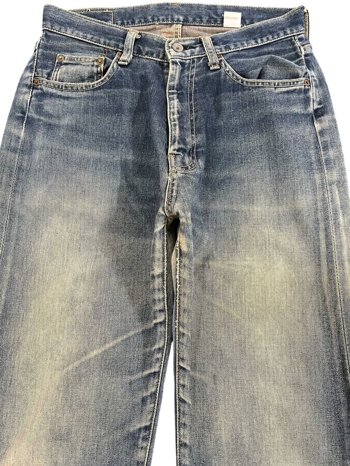 Le Grande Bleu (L.G.B.) Vintage Japanese Brand Mudwash Faded Denim Size US 30 / EU 46 - 2 Thumbnail