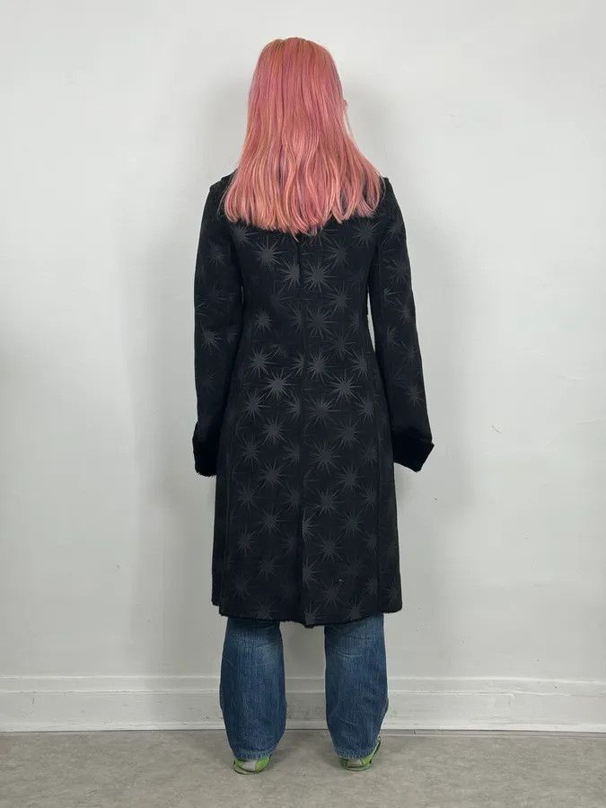 Emporio Armani AW2004 Emporio Armani Black Stars Contemporary Reversible Long Coat Size M / US 6-8 / IT 42-44 - 4 Thumbnail