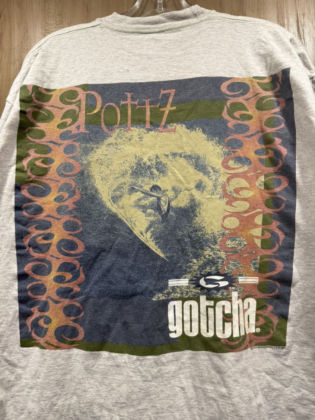 Gotcha 1993 Gotcha Martin Pottz Potter Vintage Surf Single Stitch Size US XL / EU 56 / 4 - 6 Thumbnail