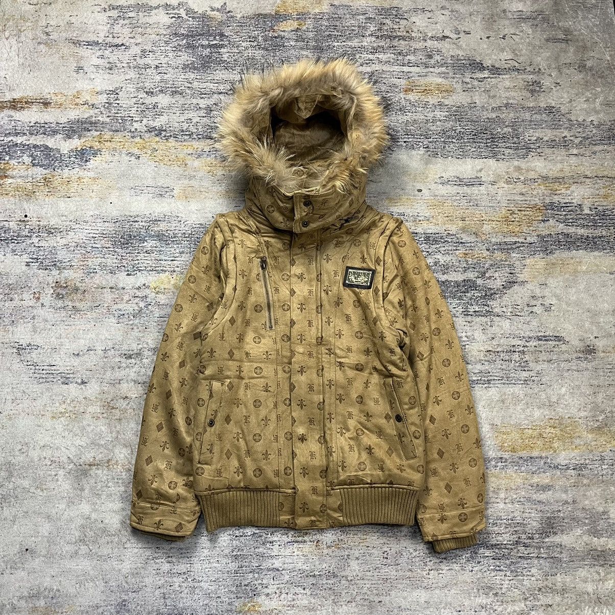Karl Kani Vintage y2k Karl Kani fur hoodie monogram jacket 2 way Size US S / EU 44-46 / 1 - 2 Thumbnail