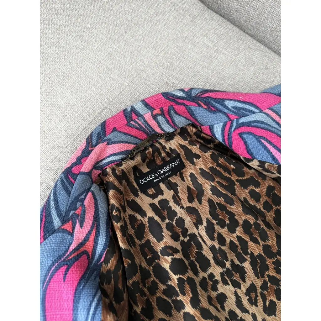 Dolce & Gabbana Dolce & Gabbana Floral Print Pink Blazer leopard Print IT42 Size M / US 6-8 / IT 42-44 - 6 Thumbnail