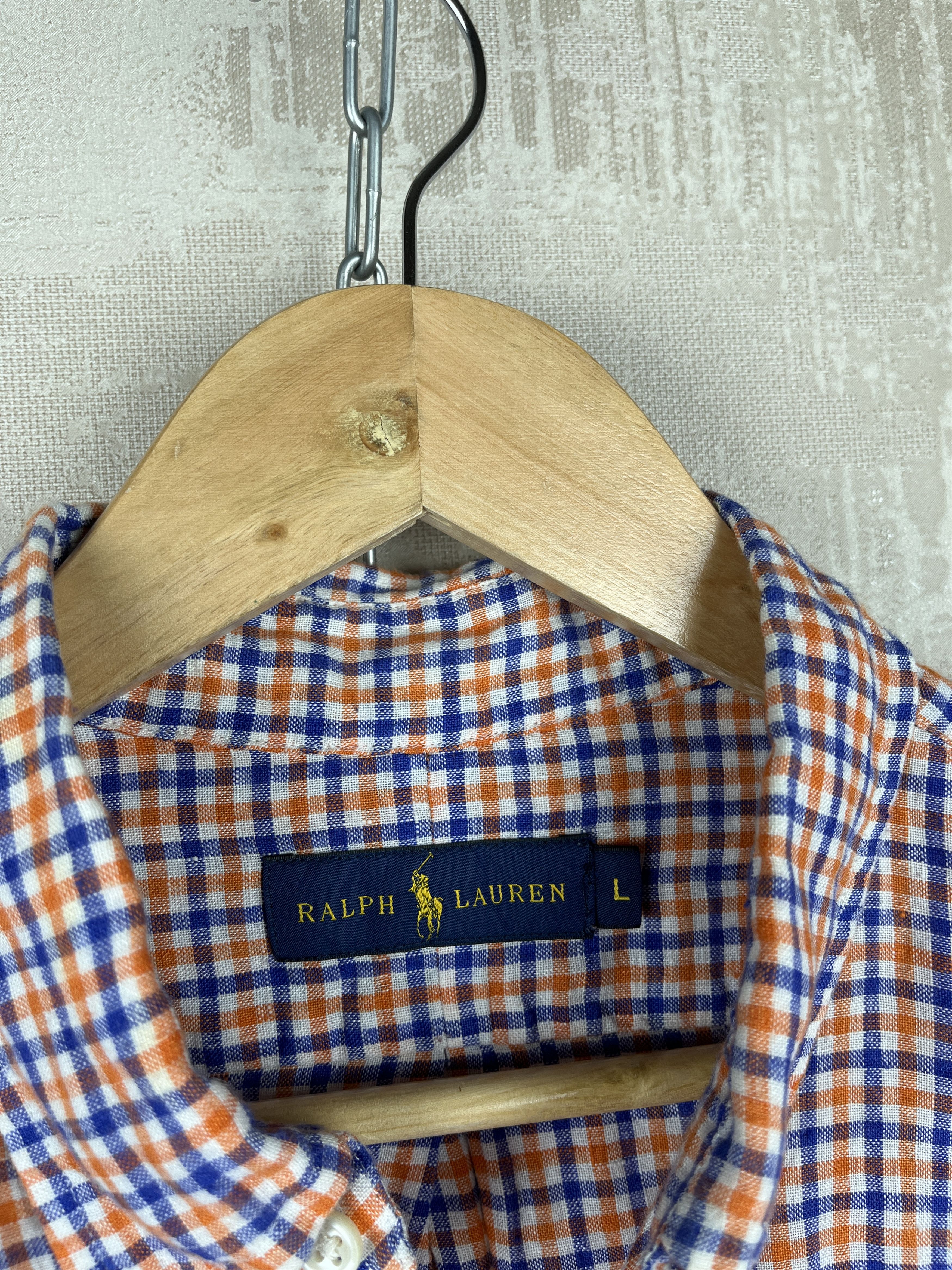 Polo Ralph Lauren Polo Ralph Lauren 100 % Linen Check Long Sleeve Shirt Size US L / EU 52-54 / 3 - 5 Thumbnail