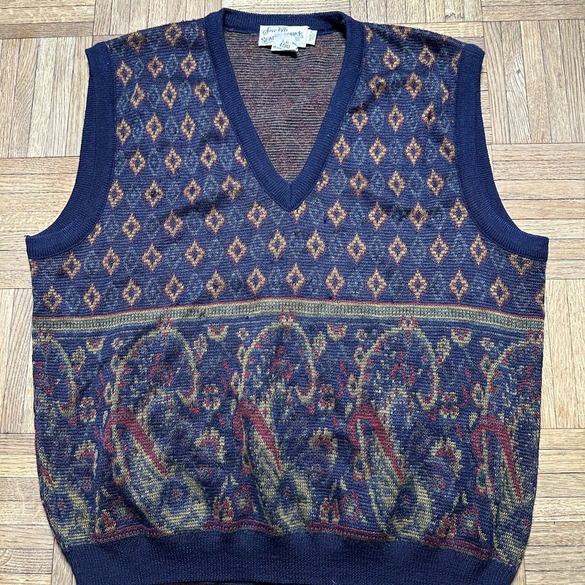 Sears × Vintage Vintage Sears sweater vest Size US L / EU 52-54 / 3 - 3 Thumbnail