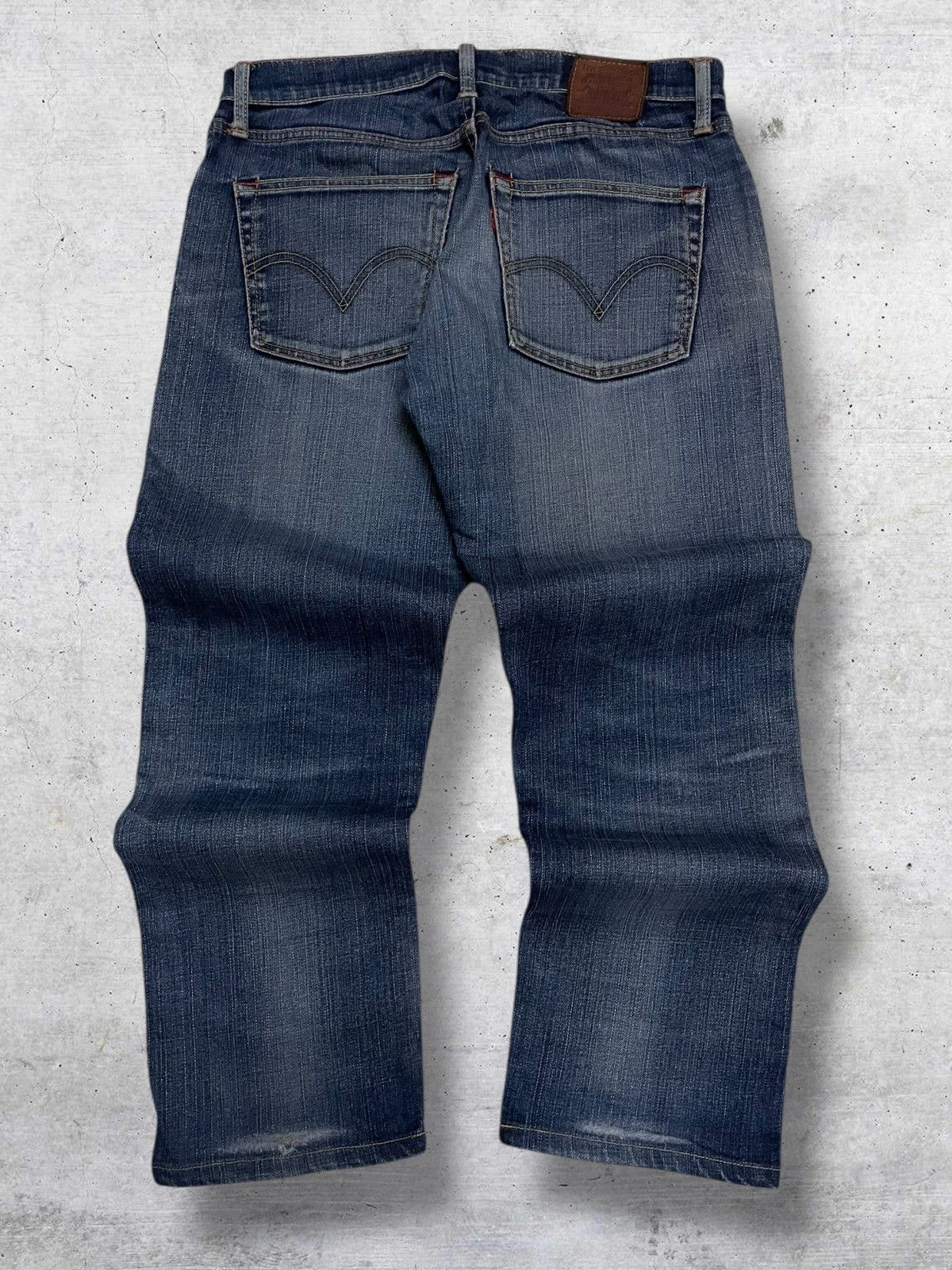 Levi's Vintage Clothing VINTAGE 705 LEVIS USA DESIGNER 90S RIPPED OLD BLUEWASH DENIM Size US 33 - 9 Thumbnail
