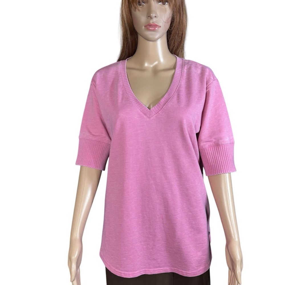 Other NWT New Jane And Delancey Pink V-Neck Short Sleeve Cotton T Size M / US 6-8 / IT 42-44 - 1 Thumbnail