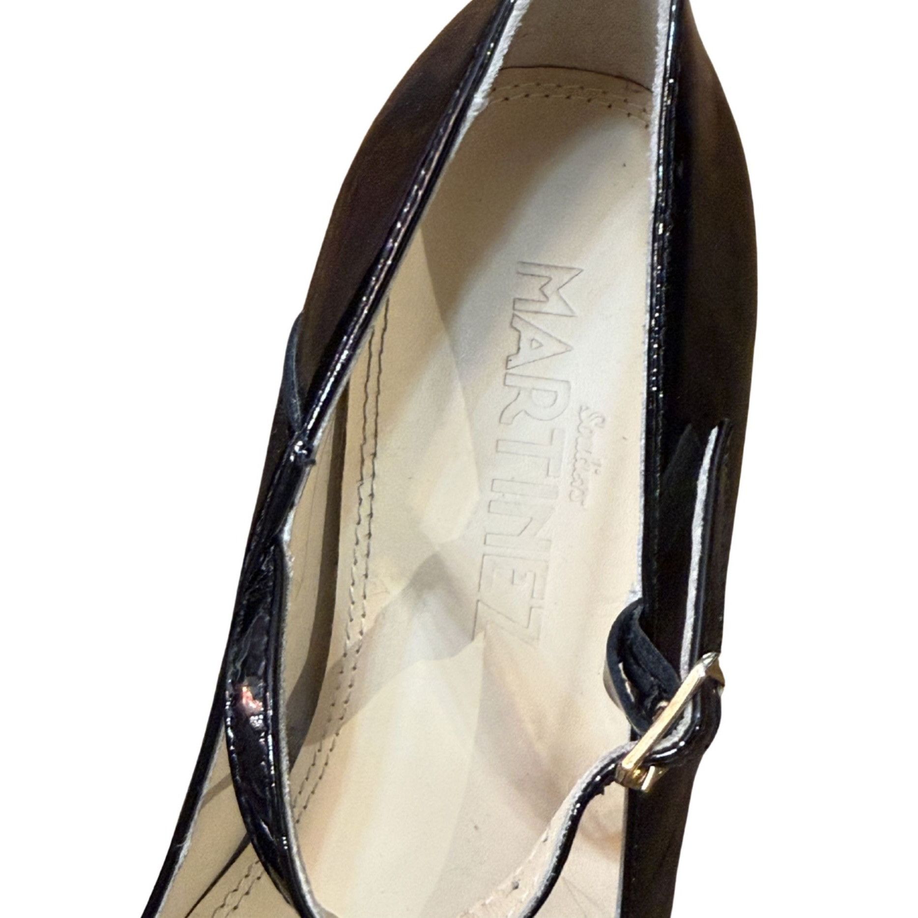 Other Souliers Martinez CASILDA Black Leather Mary Jane Pumps EUC Size US 7 / IT 37 - 3 Thumbnail