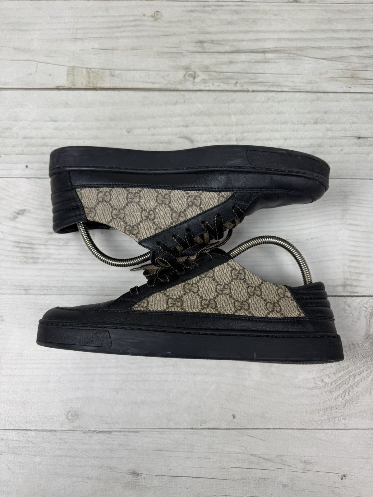 Gucci Gucci GG Supreme Leather Low Top Sneakers Monogram Size US 9.5 / EU 42-43 - 4 Thumbnail