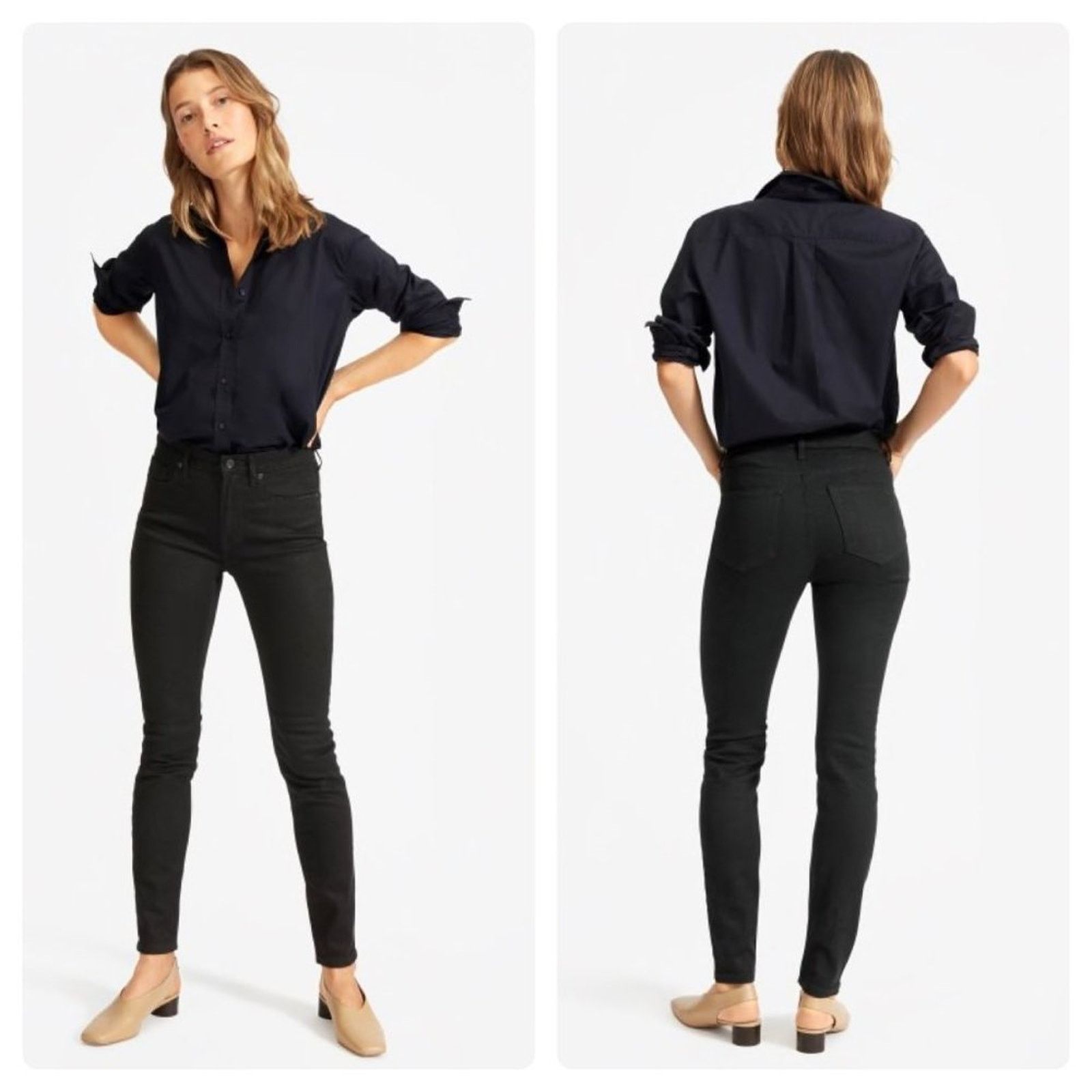 EVERLANE outlets Mid Rise Skinny Jeans Black Wash Women’s Size 25