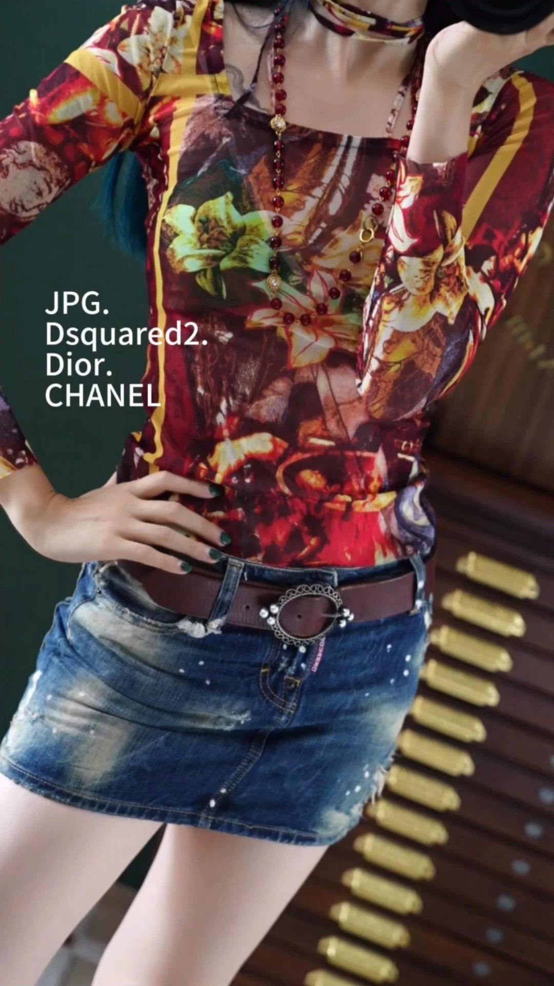 Jean Paul Gaultier JPG Y2K Printed Tulle Longsleeve T-Shirt Wmns Japan Size M / US 6-8 / IT 42-44 - 1 Thumbnail