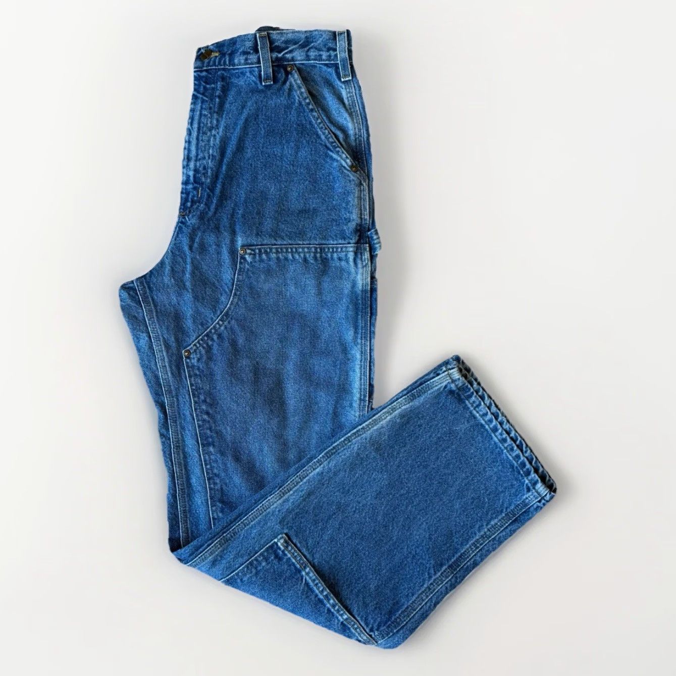 Carhartt VINTAGE Carhartt Double Knee Pants Blue Denim 31 Carhartt B17 Straight Leg Heavy Workwear 90s Mens Casual Workwear Pants Size US 31 - 2 Thumbnail
