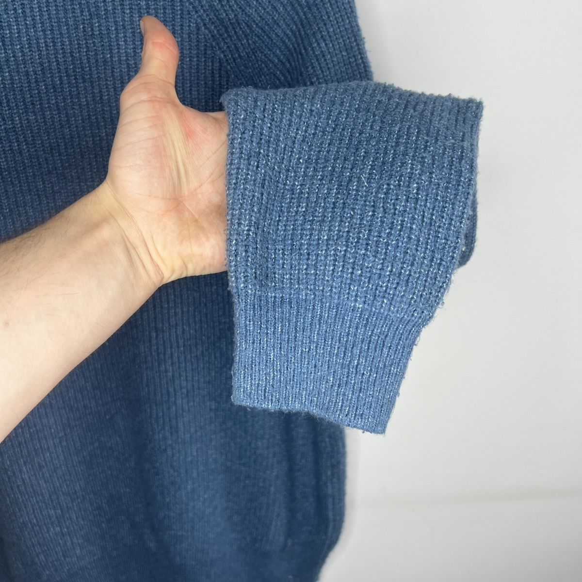 Loro Piana Loro Piana Wool Jumper Sweater Knitted Blue Size US M / EU 48-50 / 2 - 13 Thumbnail