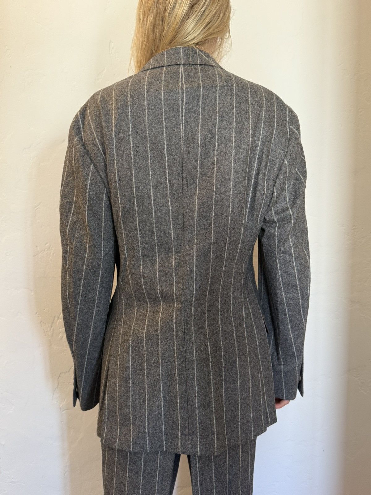 Brunello Cucinelli Brunello cucinelli pin stripe blazer Size 48S - 2 Thumbnail