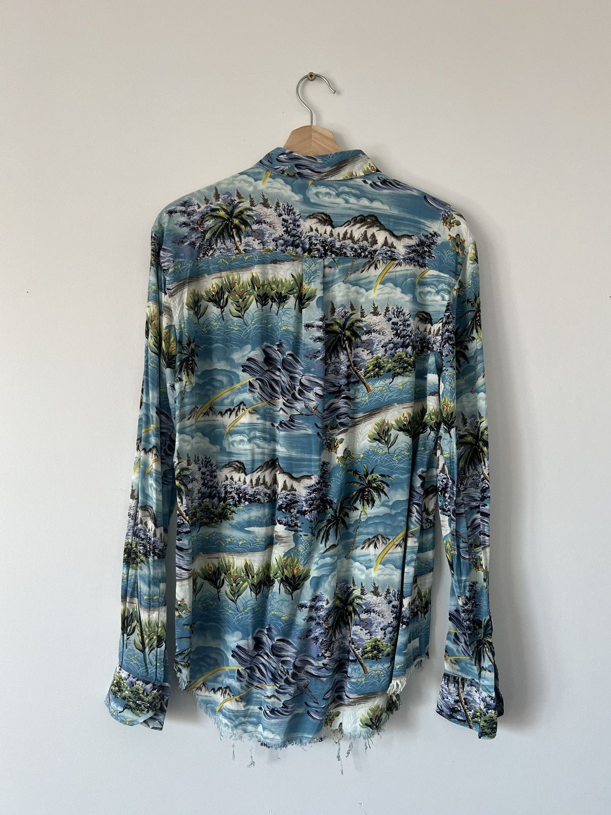 Hedi Slimane × Saint Laurent Paris (BNWT) 16SS Raw Hem Hawaiian Shirts Size US M / EU 48-50 / 2 - 2 Thumbnail