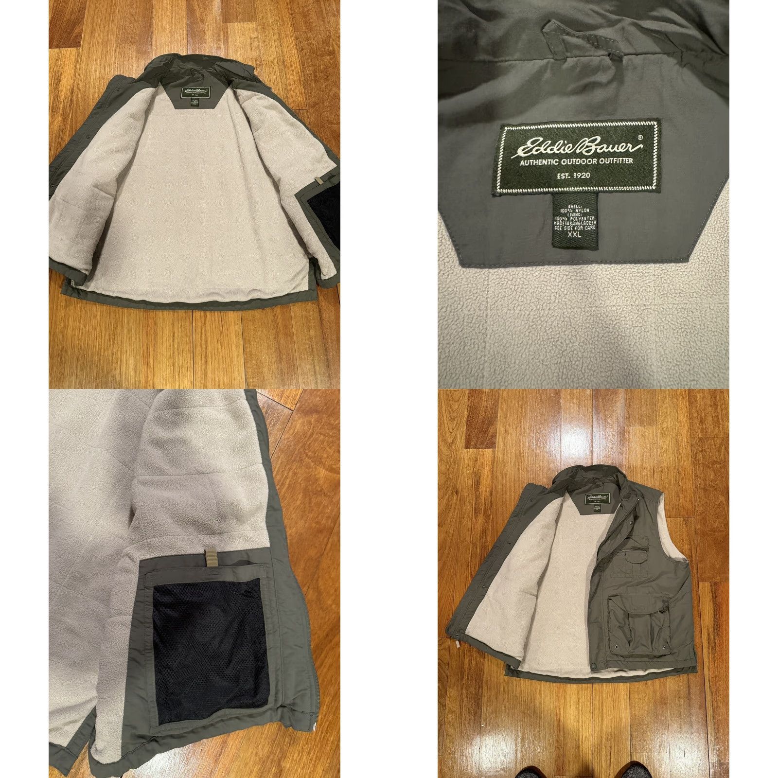 Eddie Bauer Eddie Bauer Mens Khaki Fishermans Vest Green 2XL Size US XXL / EU 58 / 5 - 8 Thumbnail
