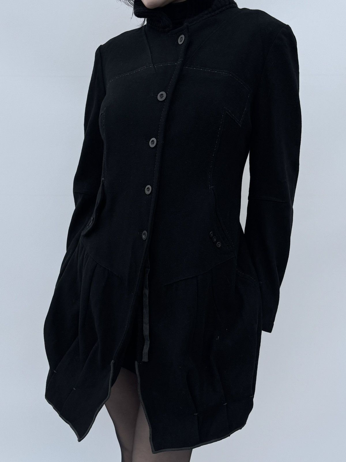 Marithe + Francois Girbaud Coat avantgarde asymetric baloon marithe dark academia goth Size S / US 4 / IT 40 - 2 Thumbnail