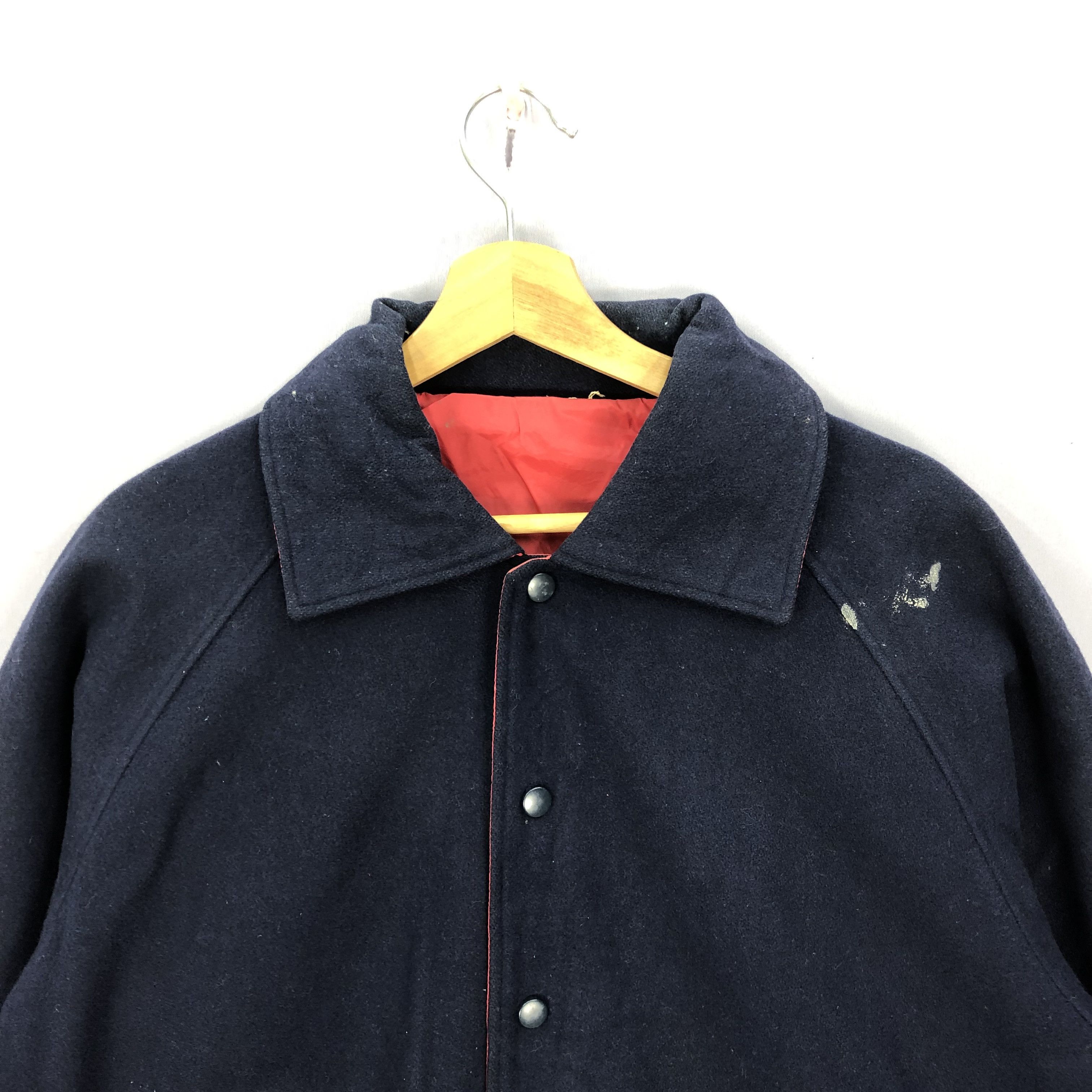 Descente × Japanese Brand × Vintage Vintage 90s Descente Varsity Wool Bomber Reversible Jacket Size US L / EU 52-54 / 3 - 3 Thumbnail
