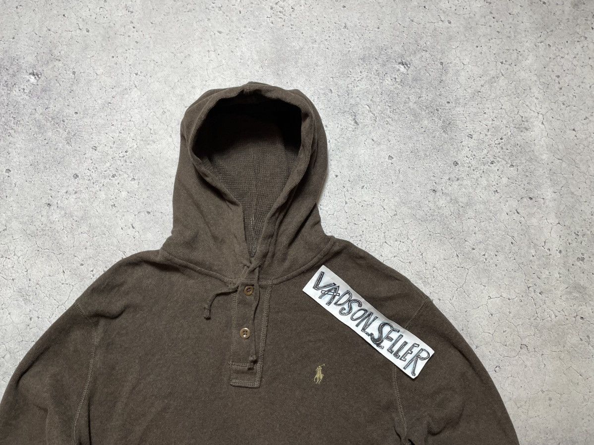Polo Ralph Lauren × Ralph Lauren × Vintage Polo Ralph Lauren Brown Vintage 90s Hooded Sweater Size US M / EU 48-50 / 2 - 5 Thumbnail