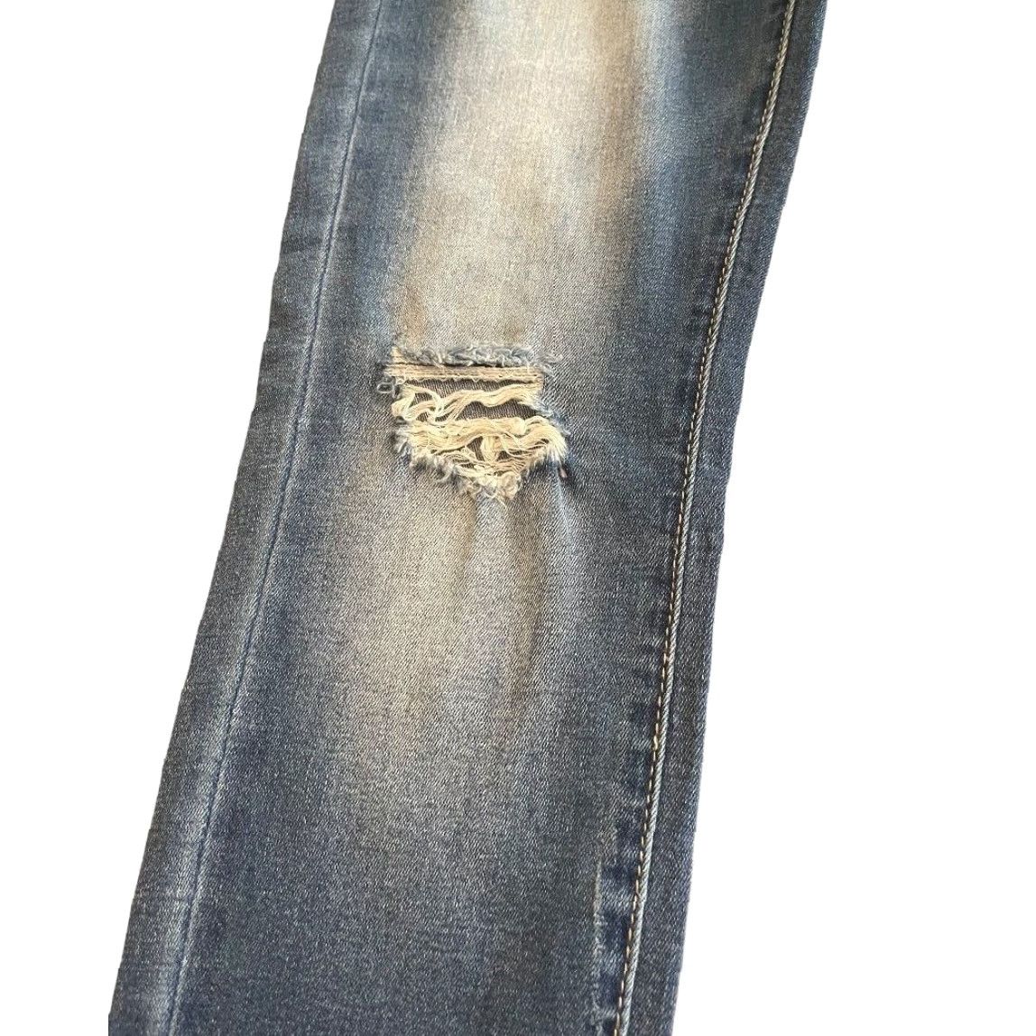 Vintage RAW 7 Jeans Distressed Skinny Jeans Stretch Denim Juniors Womens Size 28" / US 6 / IT 42 - 5 Thumbnail