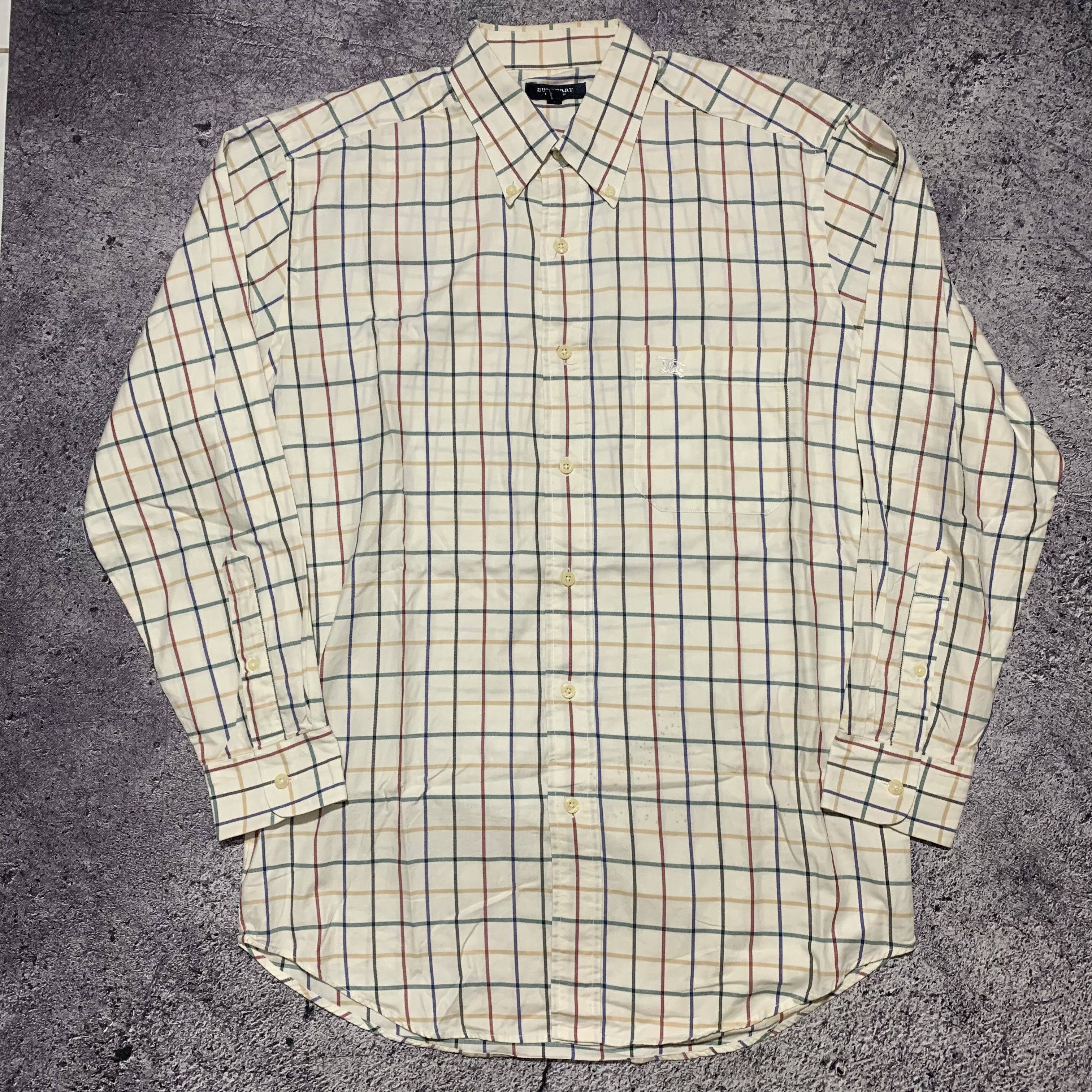 Burberry 2000s Burberry Plaid Pocket Button Shirt Size US M / EU 48-50 / 2 - 1 Thumbnail